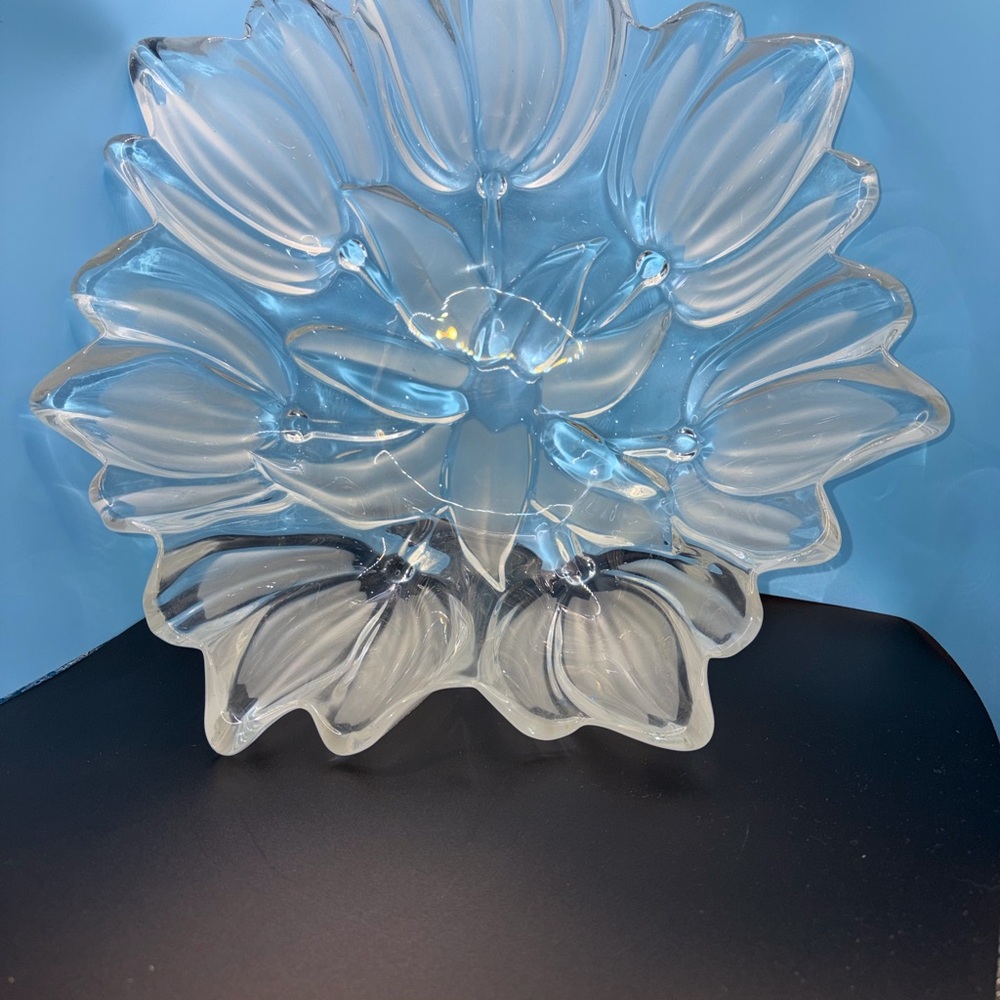 Mikasa Satin and Clear Glass Tulip Bowl